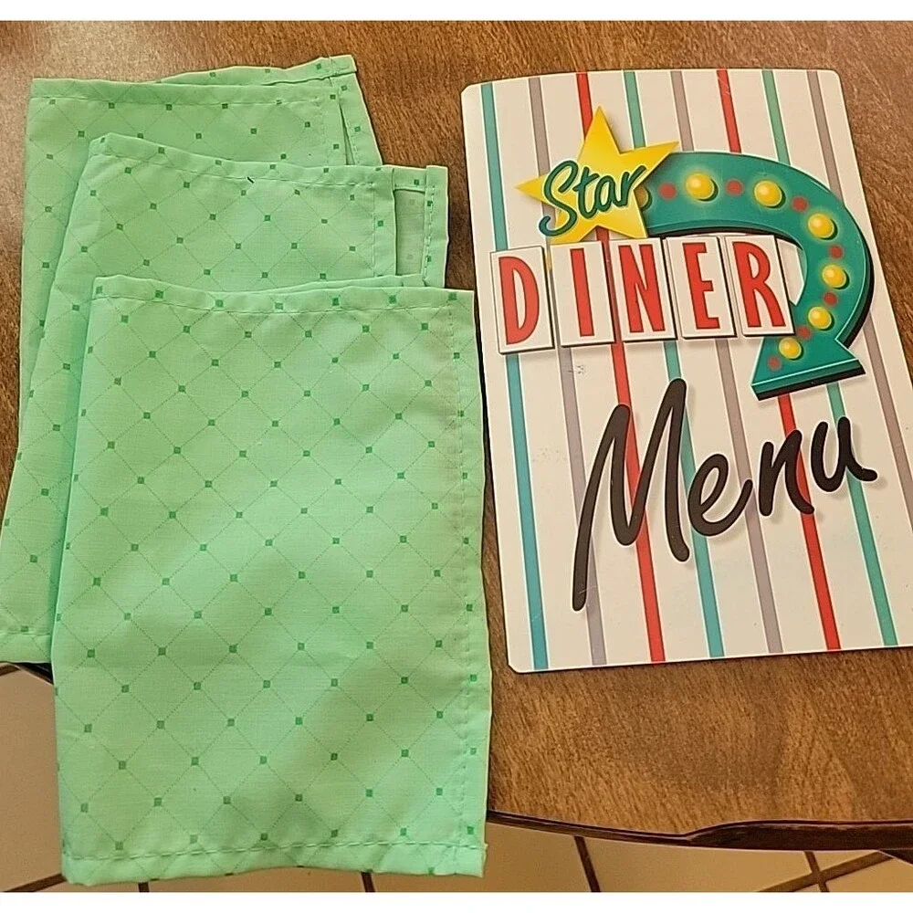 Melissa & Doug Star Diner Restaurant Play Set Menu Replacement & napkins‎